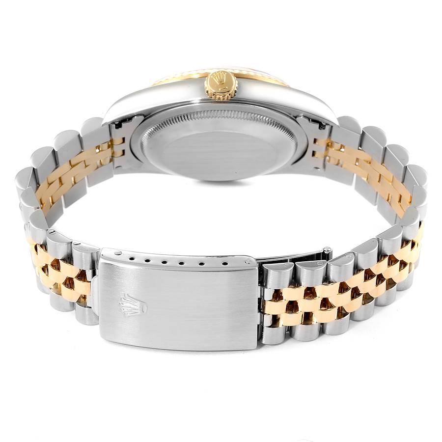 Rolex Datejust Steel Yellow Gold Vignette Diamond Dial Watch 16233 5