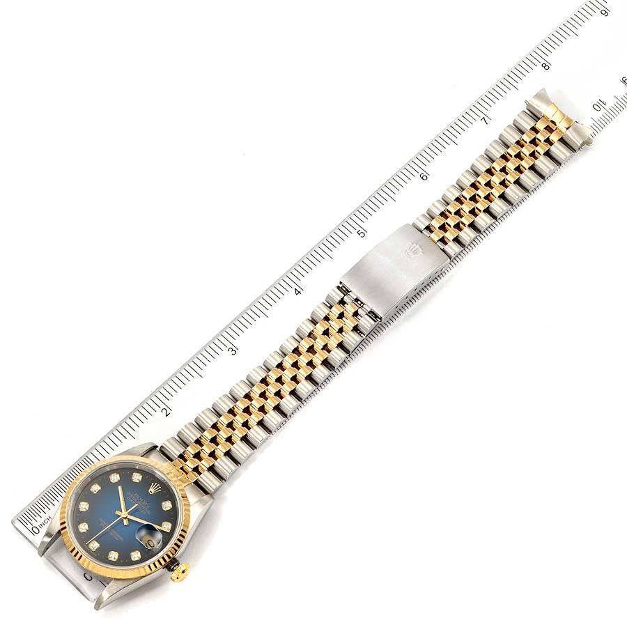 Rolex Datejust Steel Yellow Gold Vignette Diamond Dial Watch 16233 Papers For Sale 6