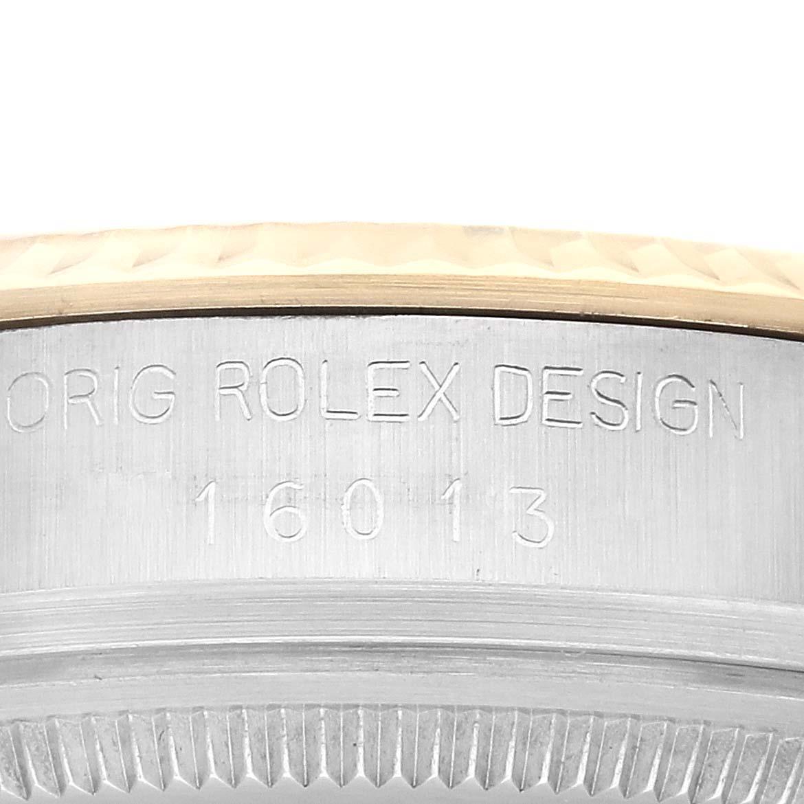 Rolex Datejust Stahl Gelbgold Vintage Herrenuhr 16013 Box Card im Angebot 6