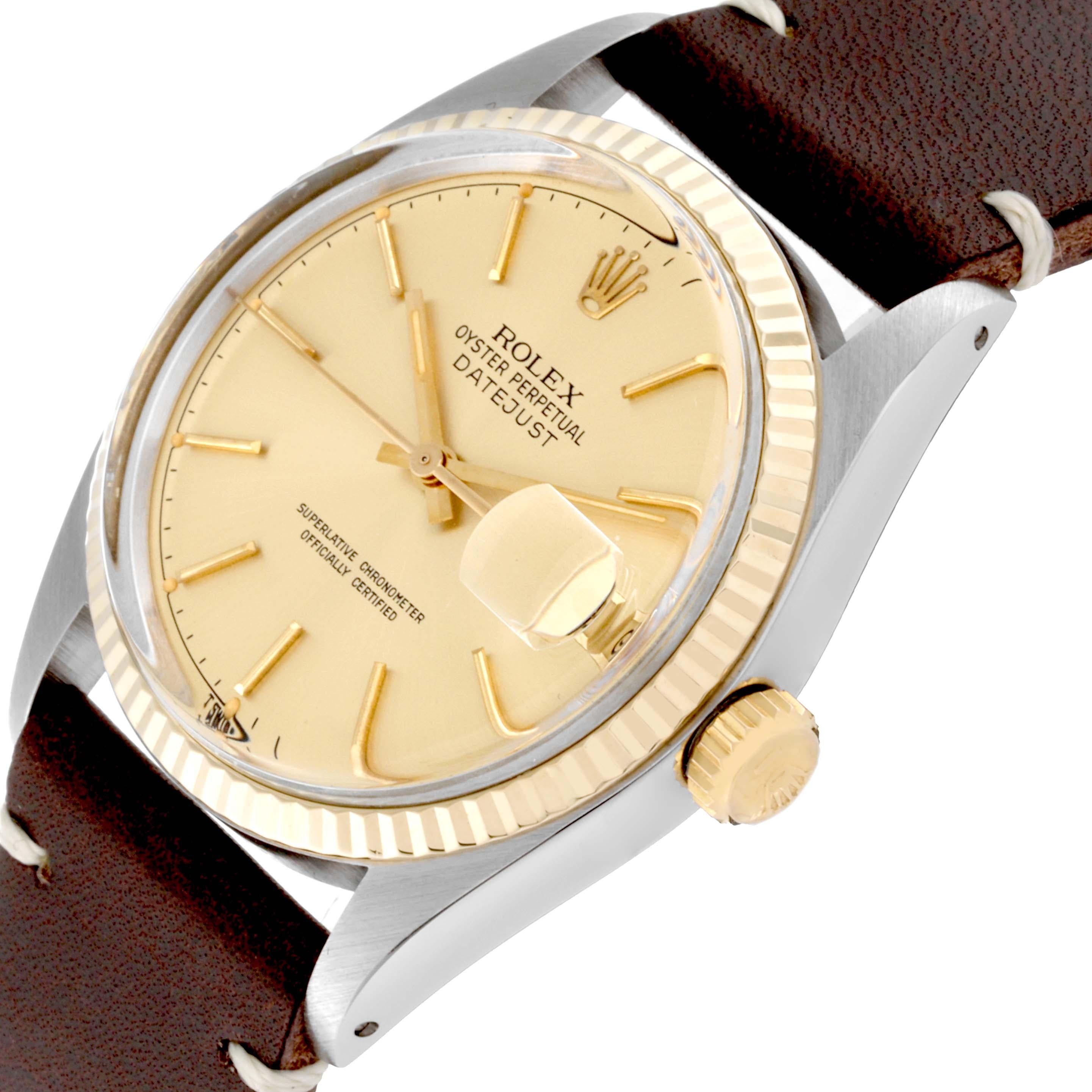 Men's Rolex Datejust Steel Yellow Gold Vintage Mens Watch 16013