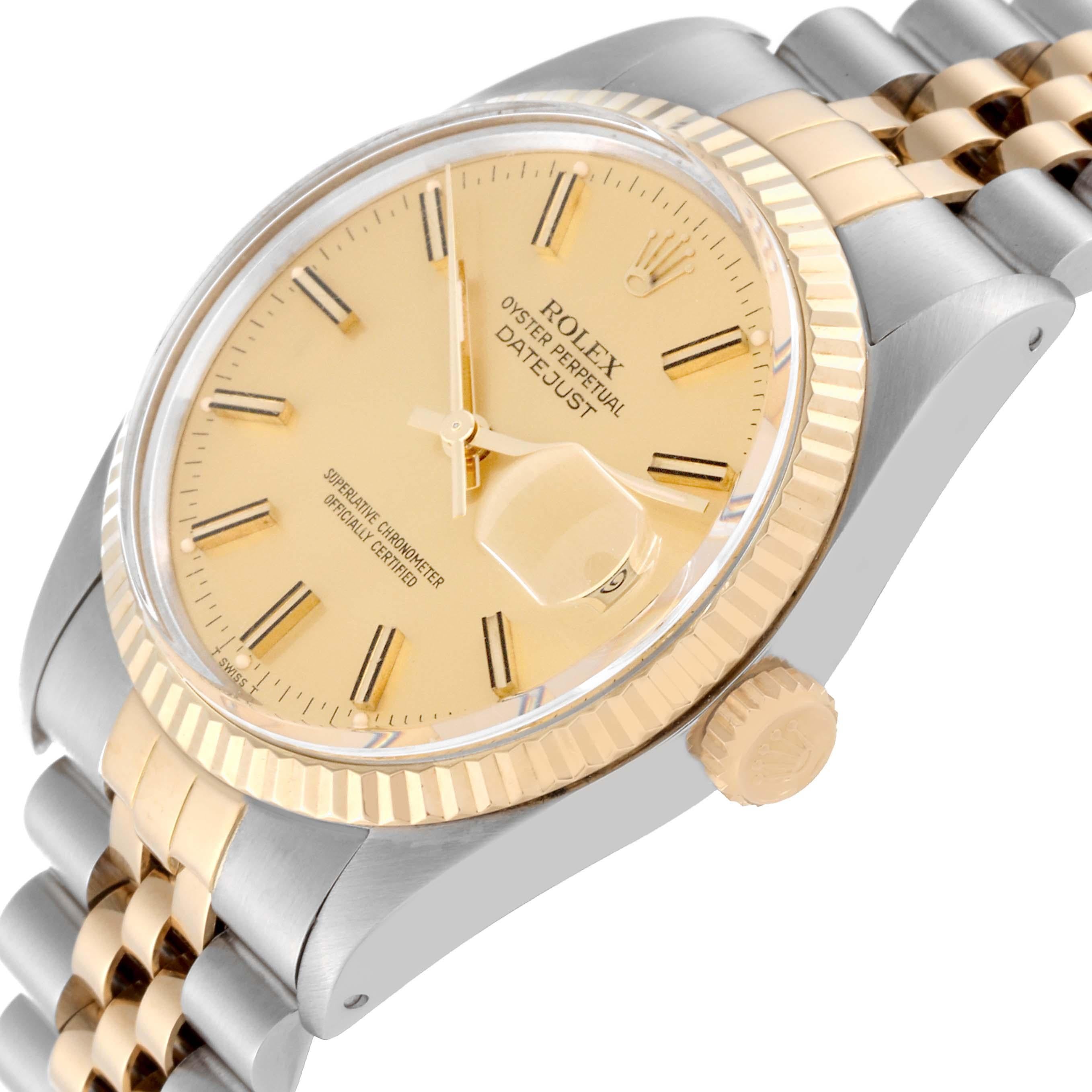 Rolex Datejust Steel Yellow Gold Vintage Mens Watch 16013 2