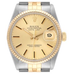Rolex Datejust Steel Yellow Gold Vintage Mens Watch 16013