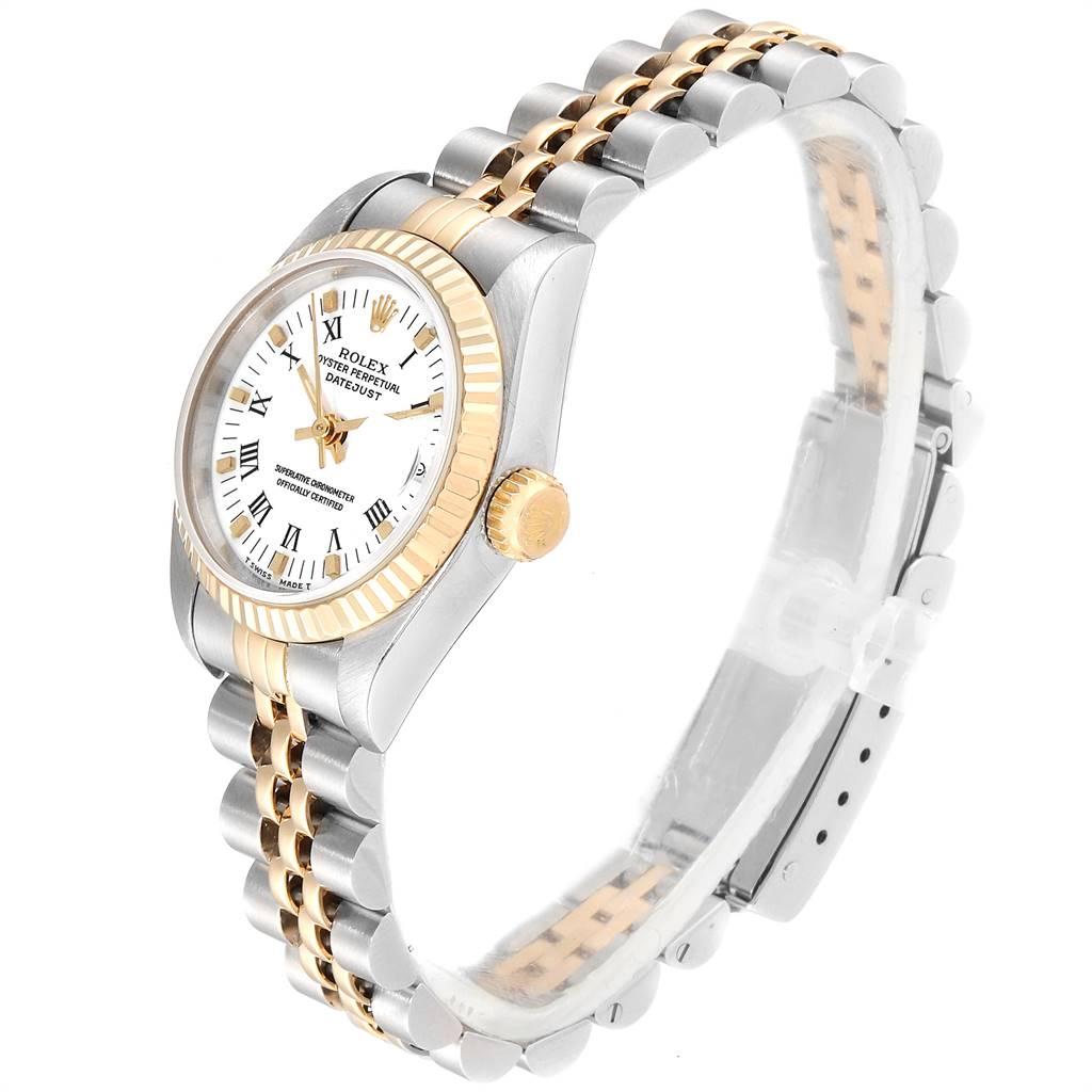 Women's Rolex Datejust Steel Yellow Gold White Dial Ladies Watch 69173
