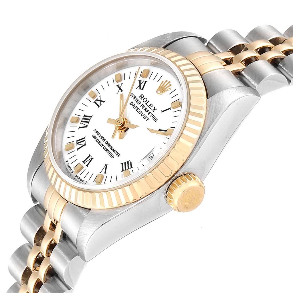 Rolex Datejust Steel Yellow Gold White Dial Ladies Watch 69173 For Sale 1