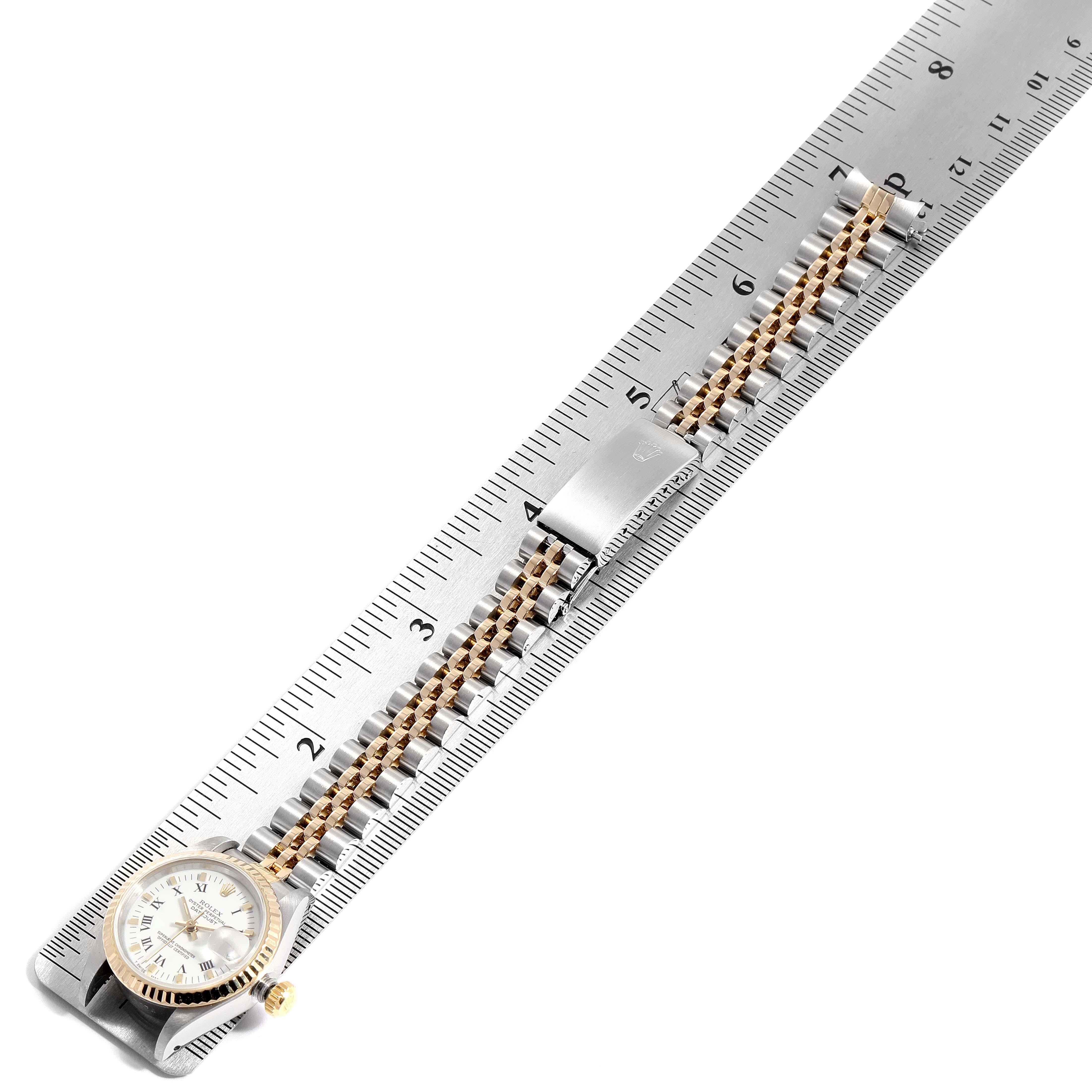 Rolex Datejust Steel Yellow Gold White Dial Ladies Watch 69173 For Sale 4