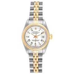 Rolex Datejust Steel Yellow Gold White Dial Ladies Watch 69173