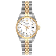 Rolex Datejust Steel Yellow Gold White Dial Ladies Watch 69173