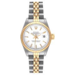 Rolex Datejust Steel Yellow Gold White Dial Ladies Watch 69173
