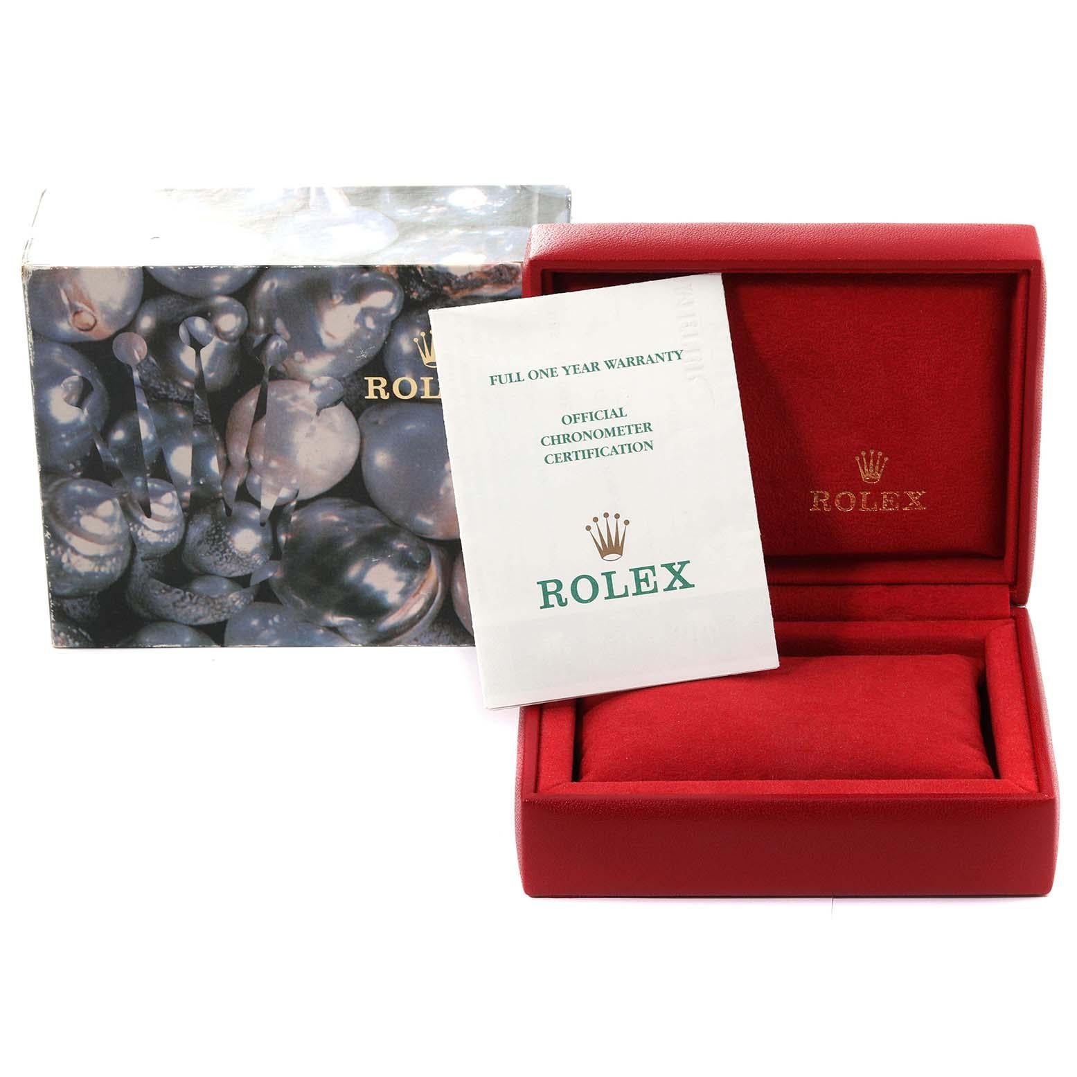 Rolex Datejust Stahl Gelbgold Weißes Zifferblatt Damenuhr 79163 Box Papiere im Angebot 8