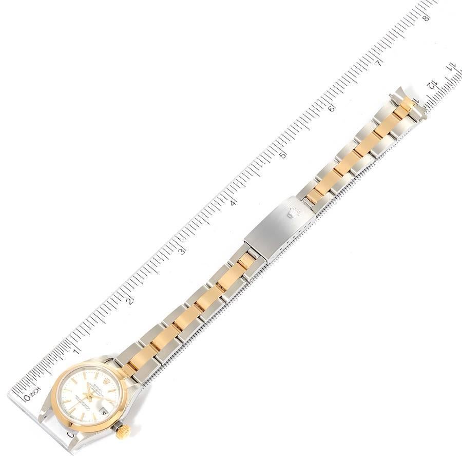 Rolex Datejust Steel Yellow Gold White Dial Ladies Watch 79163 For Sale 6