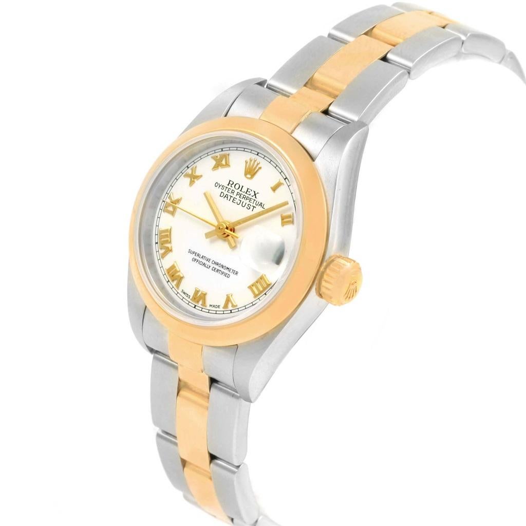 Rolex Datejust Steel Yellow Gold White Dial Ladies Watch 79163 For Sale 1