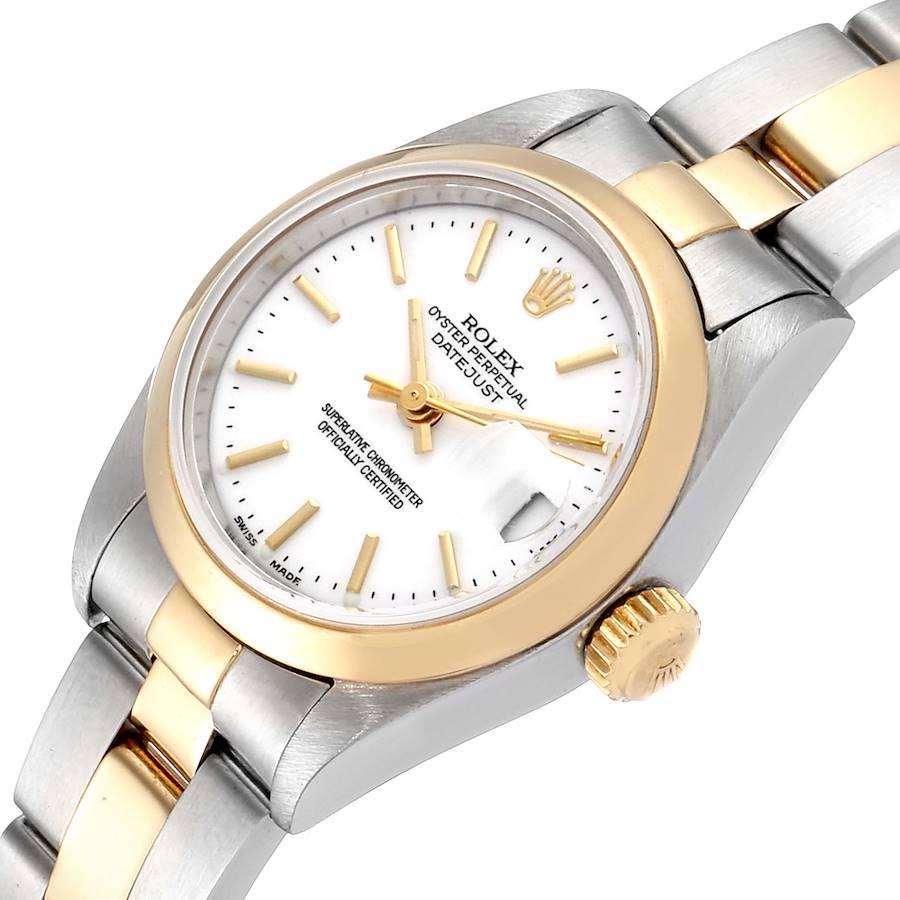 Rolex Datejust Steel Yellow Gold White Dial Ladies Watch 79163 For Sale 1