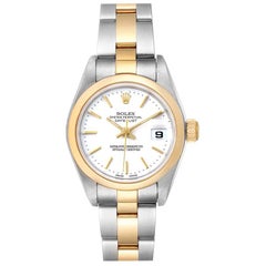 Rolex Datejust Steel Yellow Gold White Dial Ladies Watch 79163