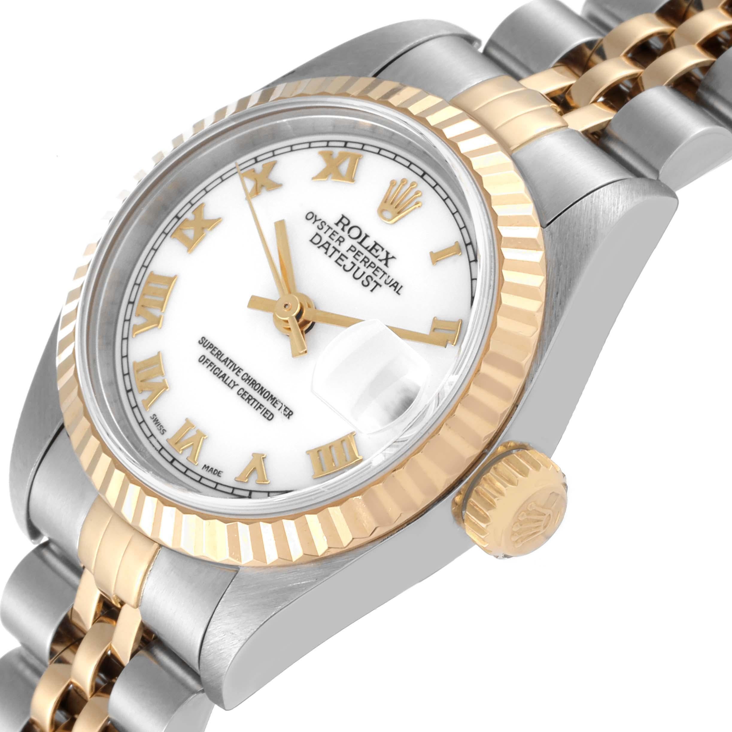 Rolex Datejust Steel Yellow Gold White Dial Ladies Watch 79173 1