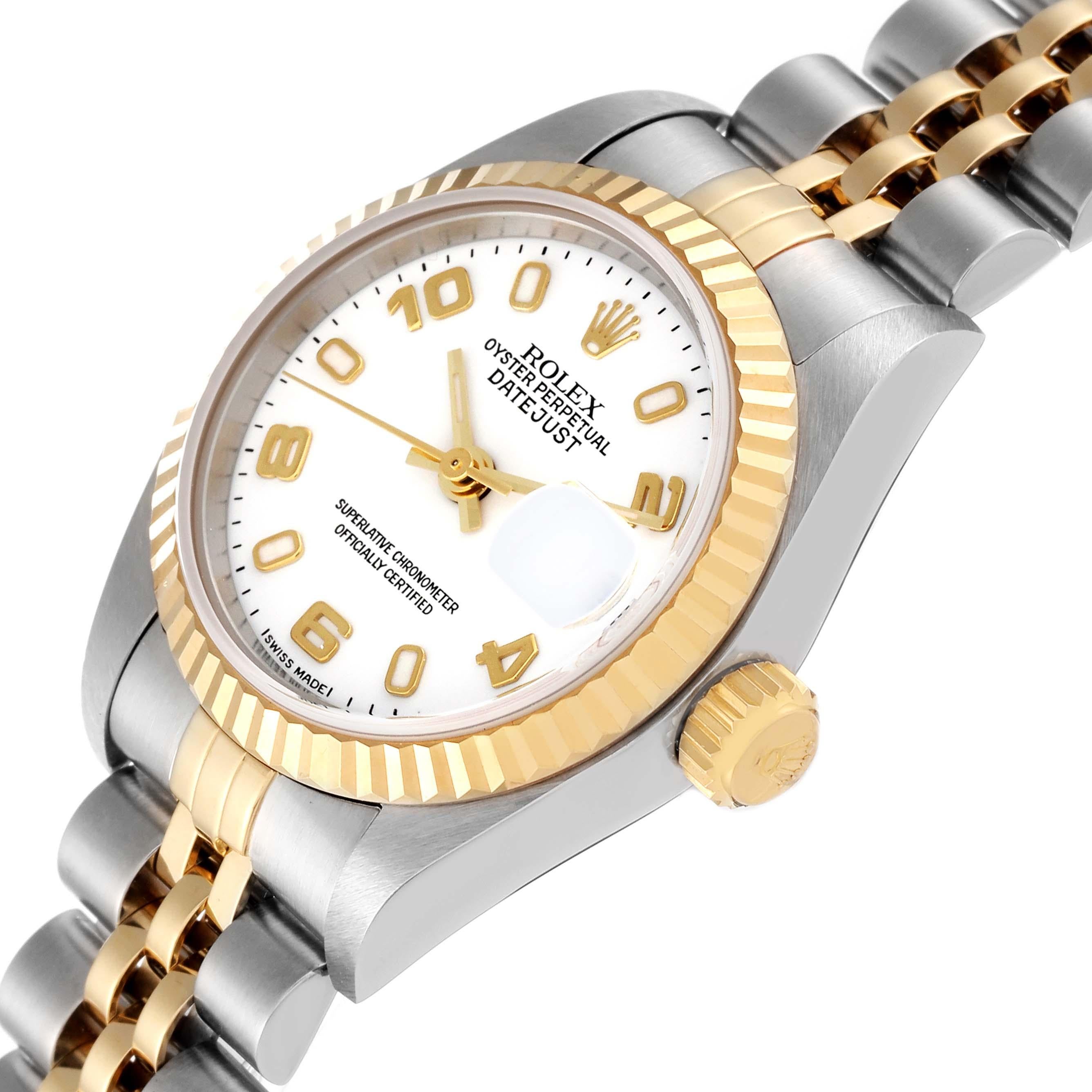 Rolex Datejust Steel Yellow Gold White Dial Ladies Watch 79173 2