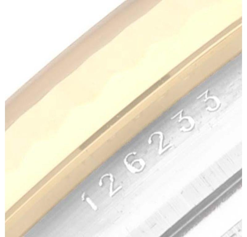 Rolex Datejust Stahl Gelbgold Weißes Zifferblatt Herrenuhr 126233 Box Card 2