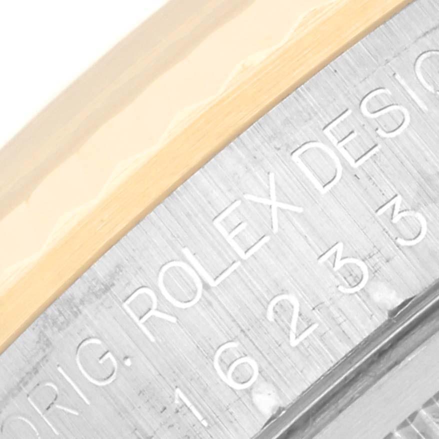 Rolex Montre Datejust en acier et or jaune avec cadran blanc, pour hommes 16233 en vente 1