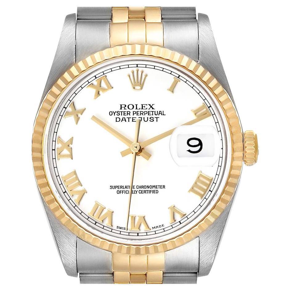 Rolex Datejust Steel Yellow Gold White Dial Mens Watch 116233 For Sale ...