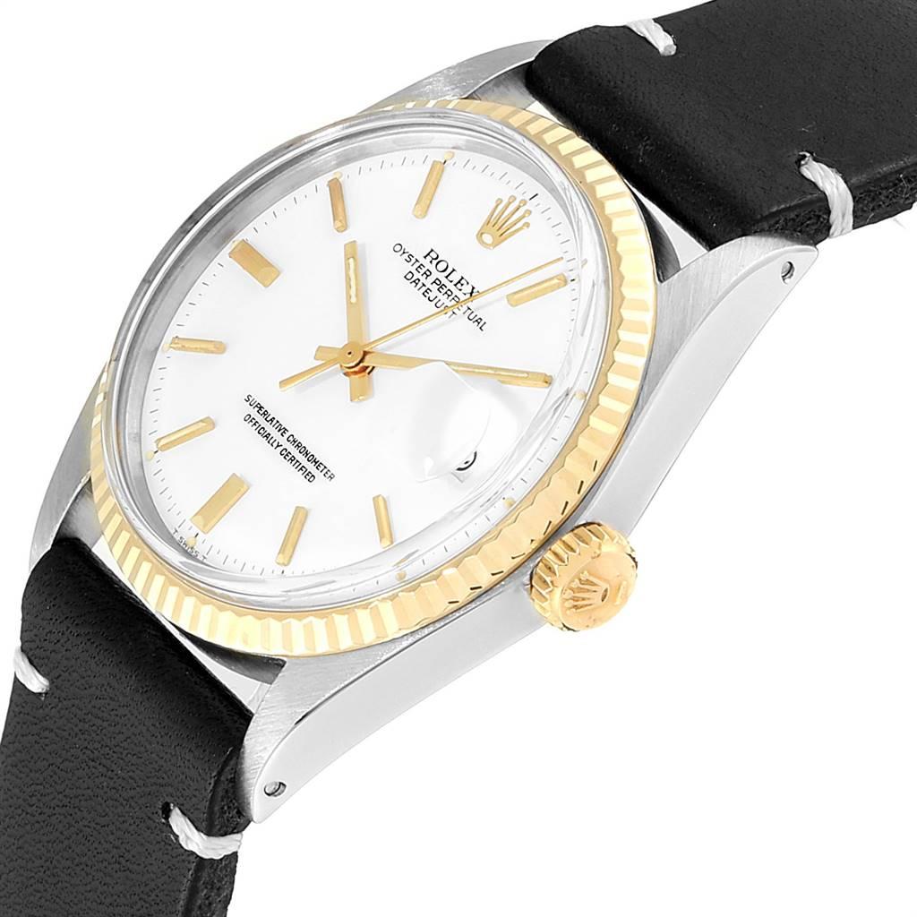 Rolex Datejust Steel Yellow Gold White Dial Vintage Men's Watch 1601 For Sale 2