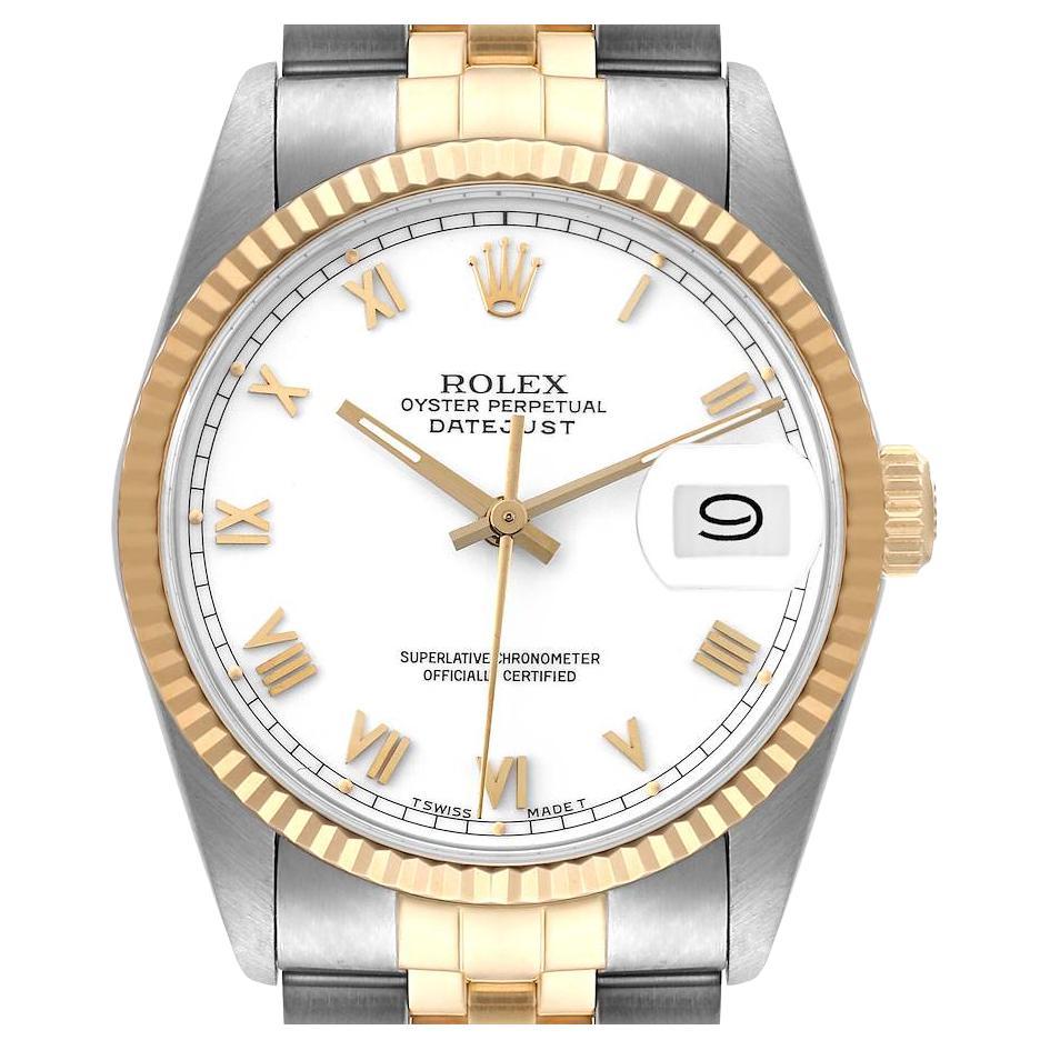 Rolex Yellow Gold Stainless Steel Datejust Custom Red Dial Wristwatch ...