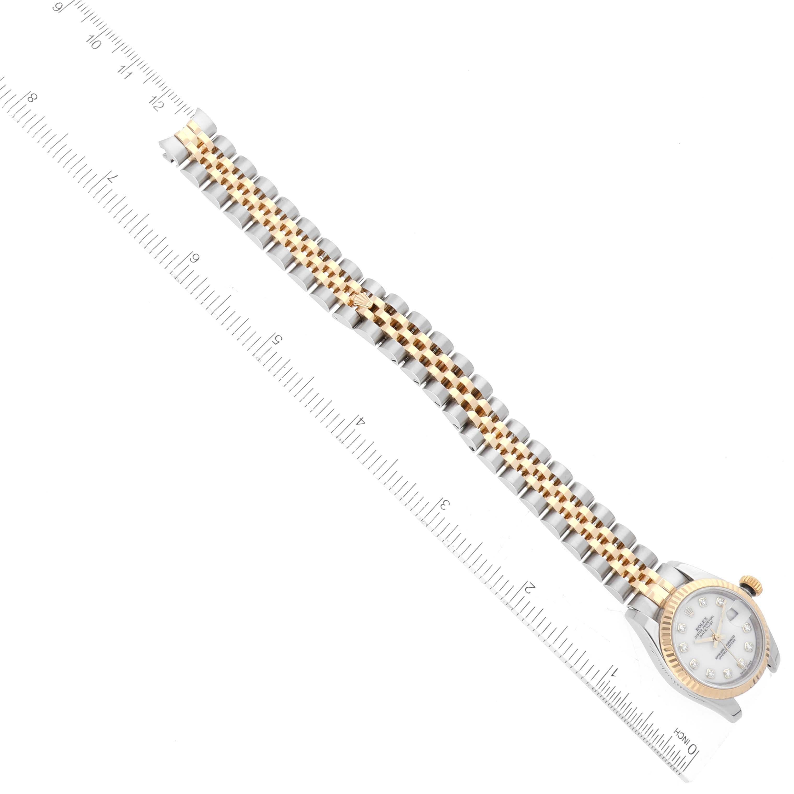 Rolex Datejust Steel Yellow Gold White Diamond Dial Ladies Watch 179173 6