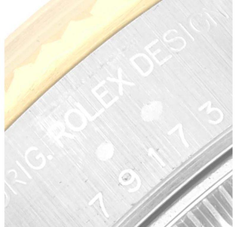 Rolex Datejust Steel Yellow Gold White Diamond Dial Ladies Watch 79173 Box Paper 2