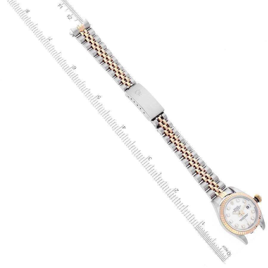Rolex Datejust Damenuhr 79173, Stahl, Gelbgold, weißes Diamant-Zifferblatt 7