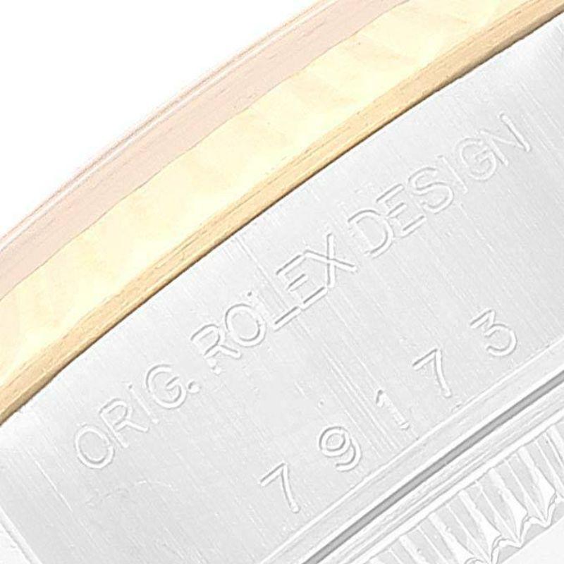 Rolex Datejust Damenuhr 79173, Stahl, Gelbgold, weißes Diamant-Zifferblatt 3