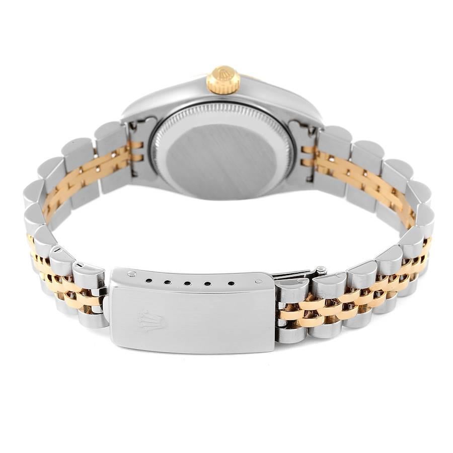 Rolex Datejust Damenuhr 79173, Stahl, Gelbgold, weißes Diamant-Zifferblatt 6