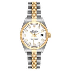 Rolex Datejust Steel Yellow Gold White Diamond Dial Ladies Watch 79173