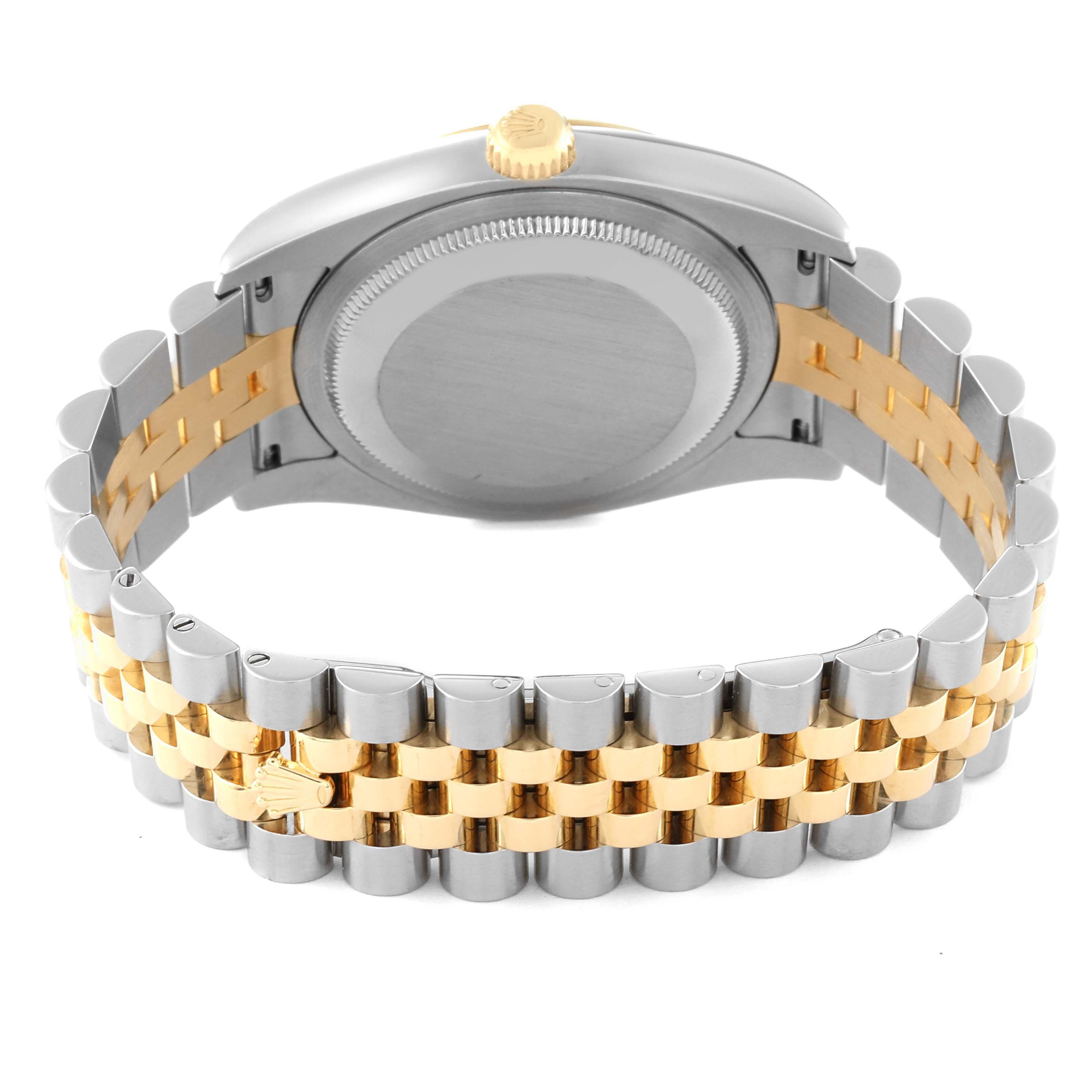 Rolex Datejust Steel Yellow Gold White Diamond Dial Mens Watch 116233 3