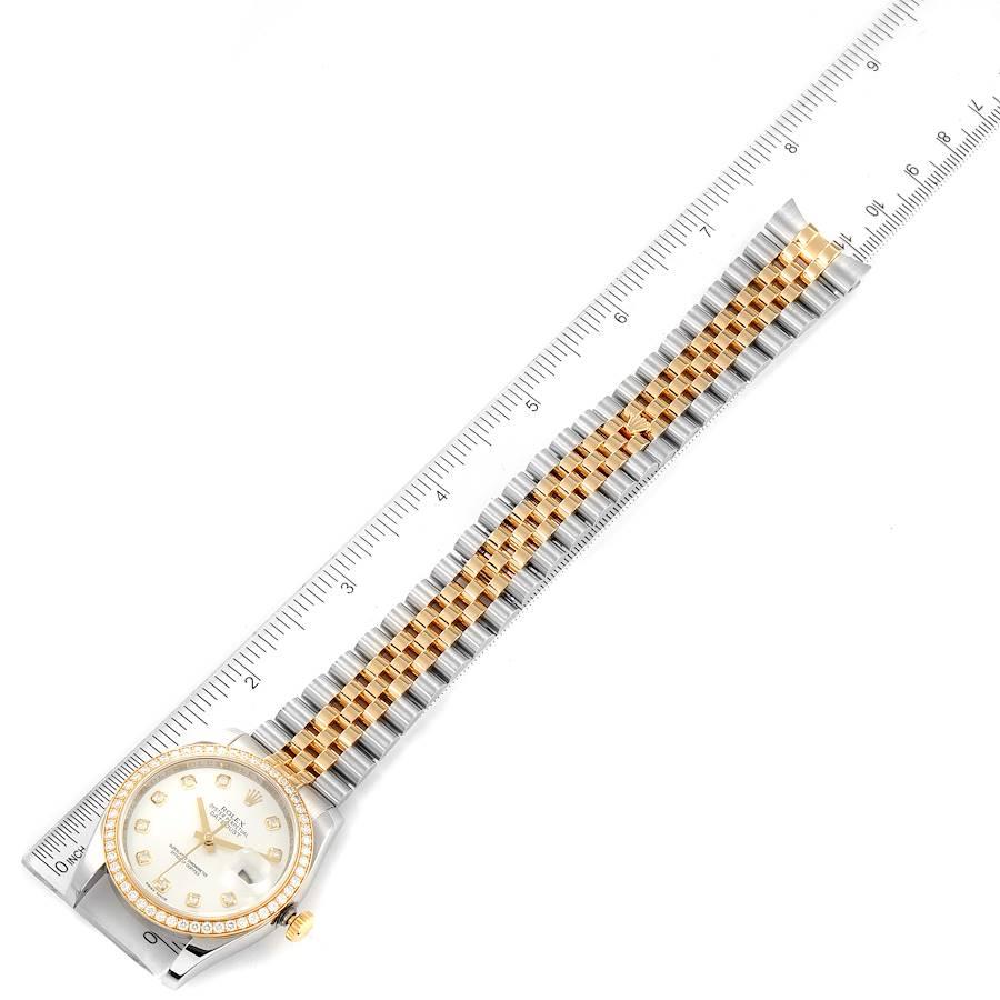 Rolex Datejust Steel Yellow Gold White Diamond Dial Mens Watch 116243 For Sale 5