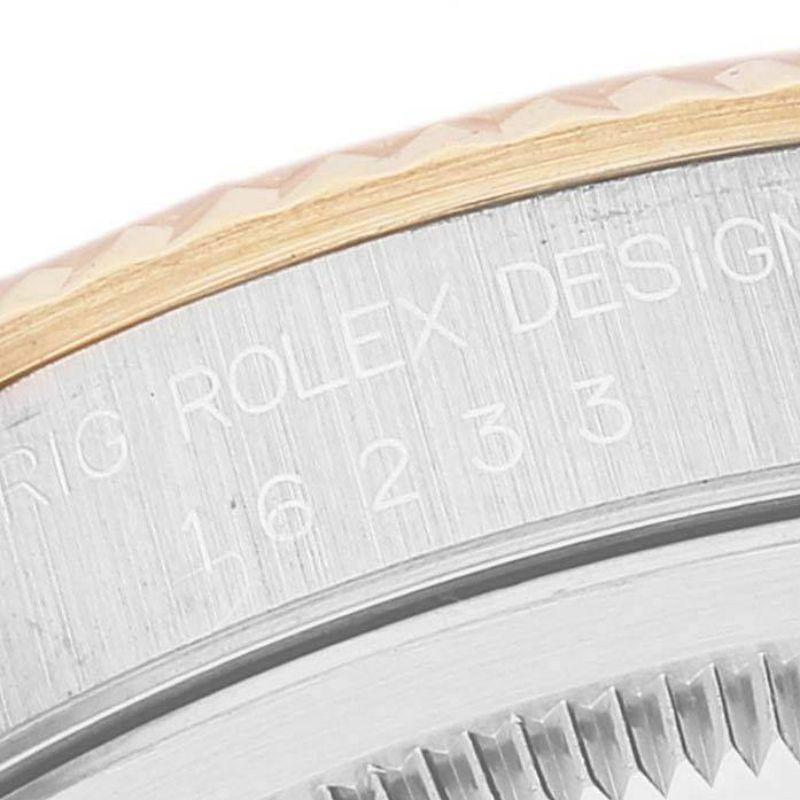 Rolex Datejust Stahl-Herrenuhr aus Gelbgold mit weißem Diamant-Zifferblatt 16233 3