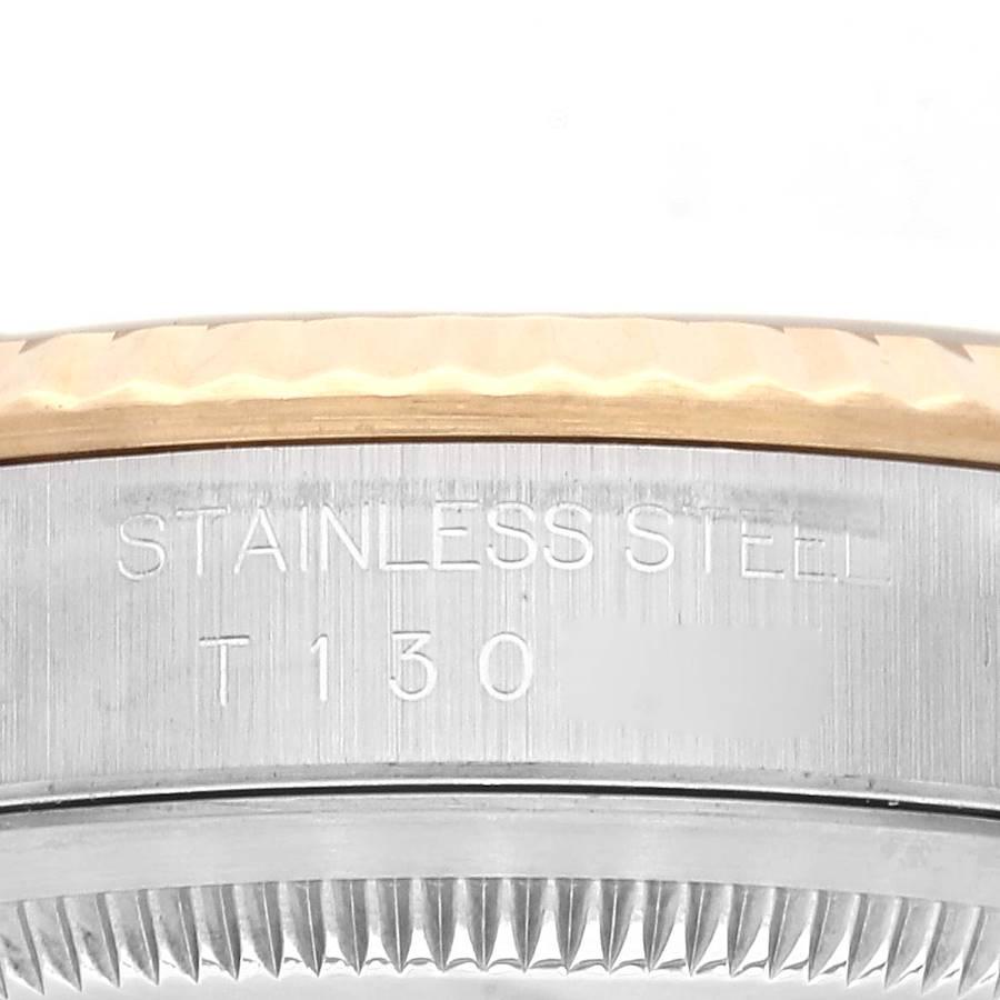 Rolex Datejust Stahl-Gelbgold-Herrenuhr 16233 mit weißem Diamant-Zifferblatt im Angebot 4