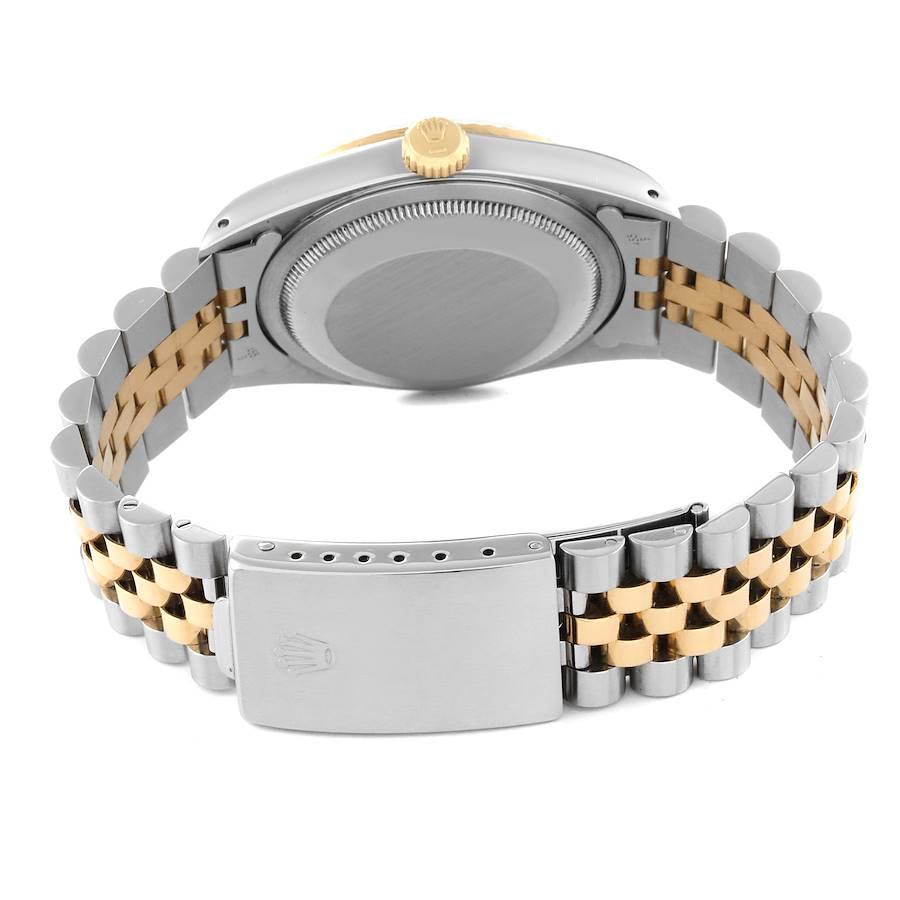 Rolex Datejust Steel Yellow Gold White Diamond Dial Mens Watch 16233 2