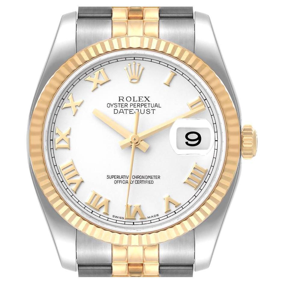 Rolex Datejust Steel Yellow Gold Black Diamond Dial Men’s Watch 116233 ...