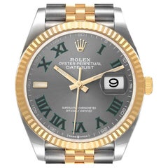 Rolex Datejust Steel Yellow Gold Wimbledon Dial Mens Watch 126233 Unworn