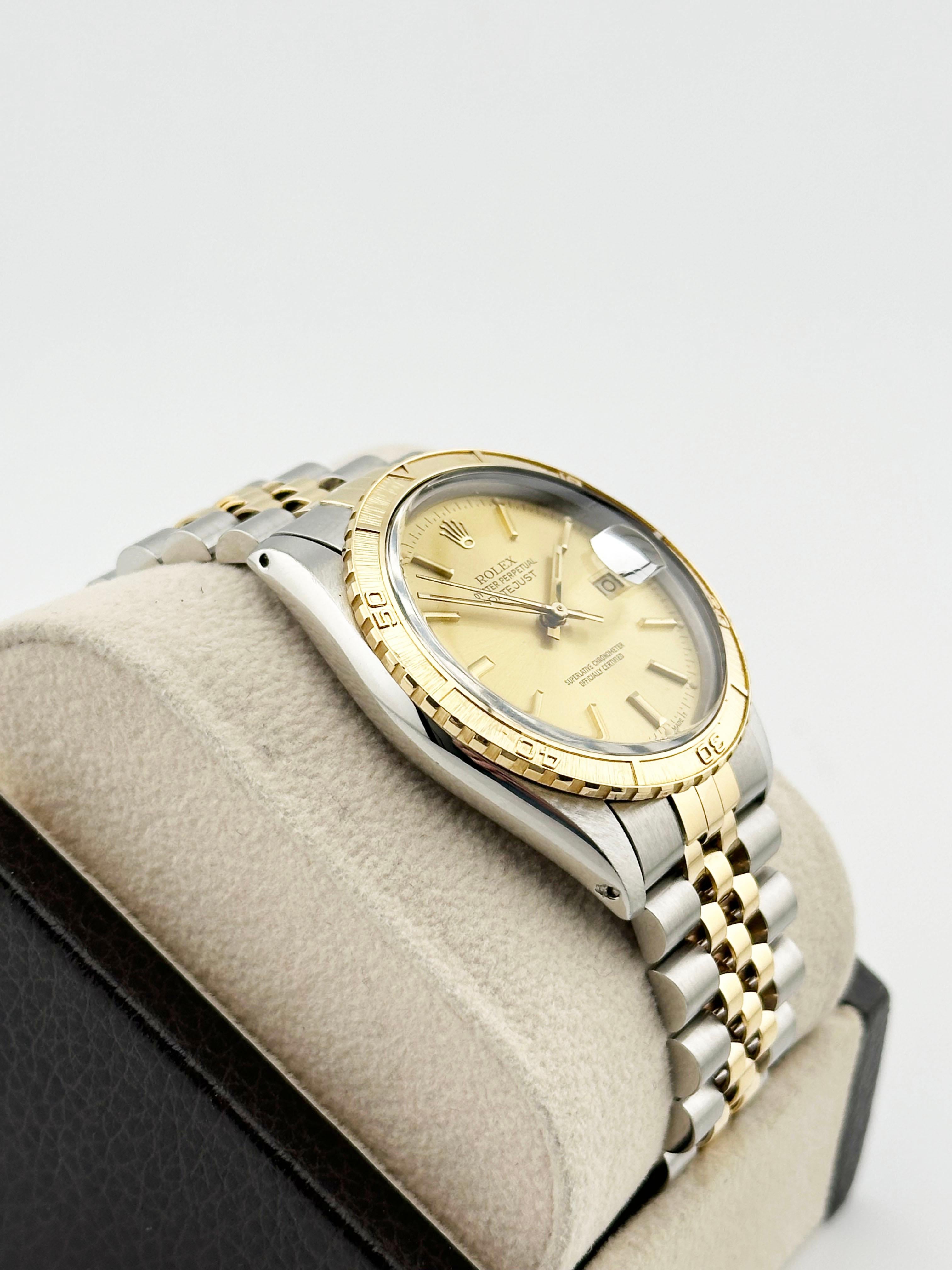 Rolex Datejust Thunderbird 16253 Champagne Dial 18K Yellow Gold Steel 36mm 2