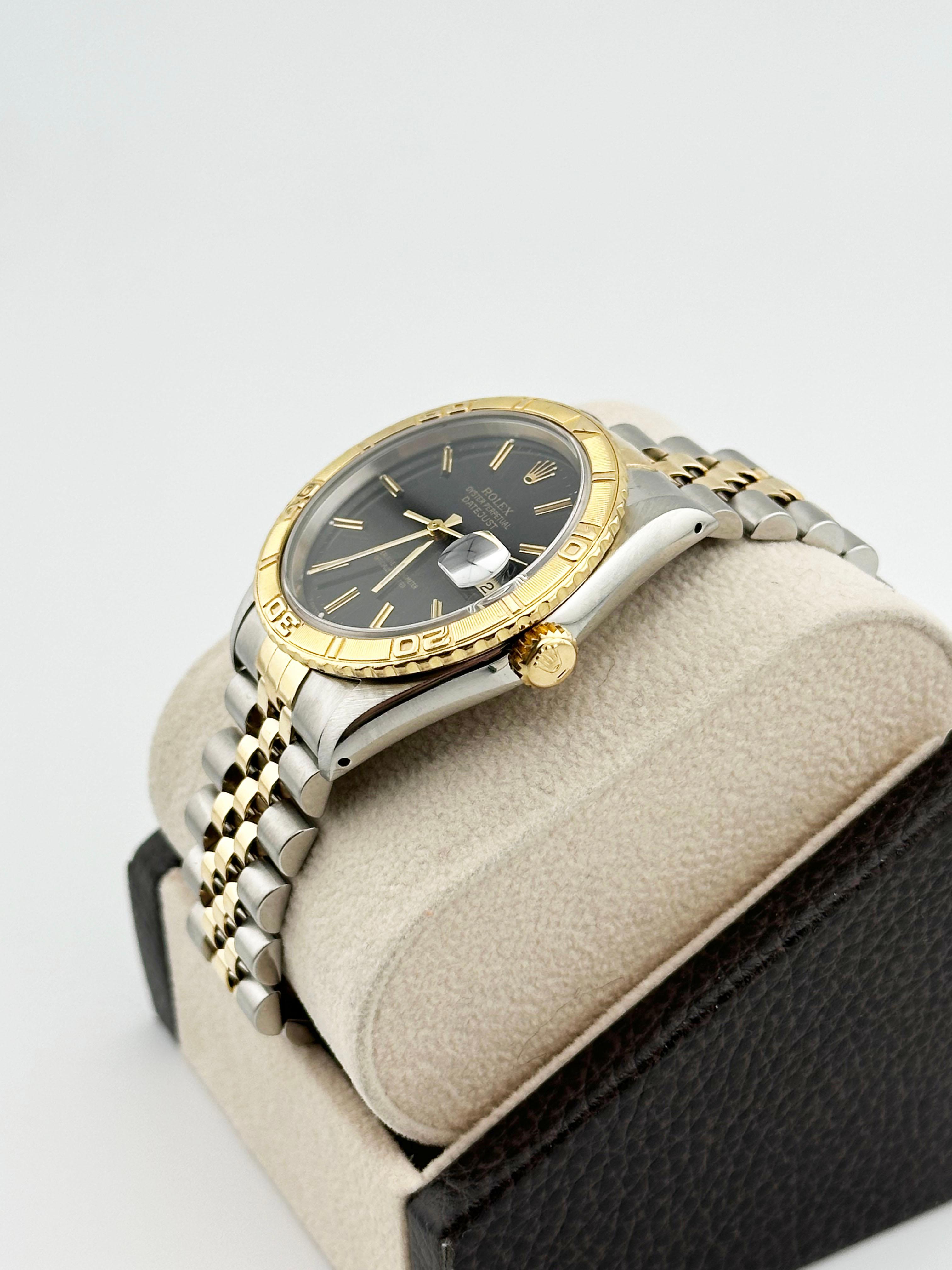 Rolex Datejust Thunderbird 16263 36mm Black Dial 18K Yellow Gold Stainless Steel 1