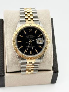 Rolex Datejust Thunderbird 16263 36mm Black Dial 18K Yellow Gold Stainless Steel