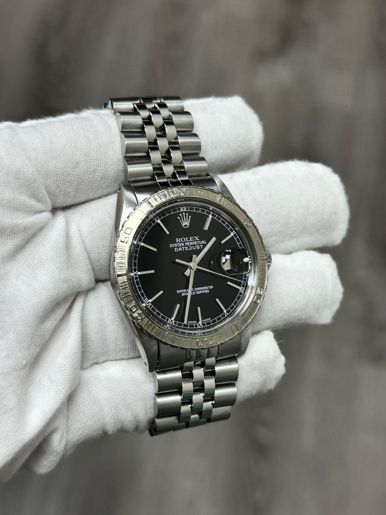 Rolex Datejust Thunderbird Turn-O-Graph 16250 36mm Black Dial Stainless Steel For Sale 3