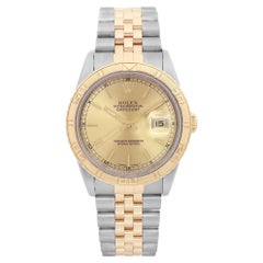 Rolex Datejust Thunderbird Turn-o-graph 18k Gold Steel Champagne Dial 16263
