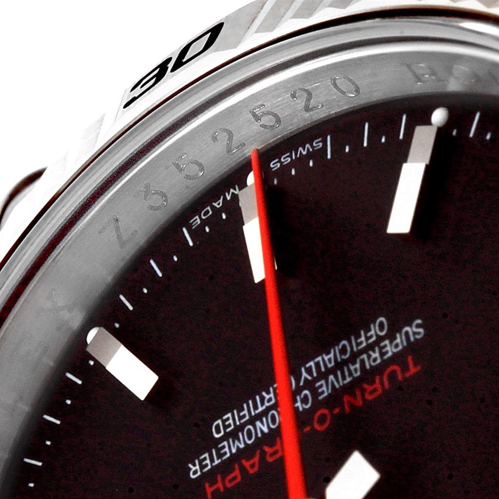 Rolex Datejust Thunderbird Turnograph Black Dial Men's Watch 116264 1