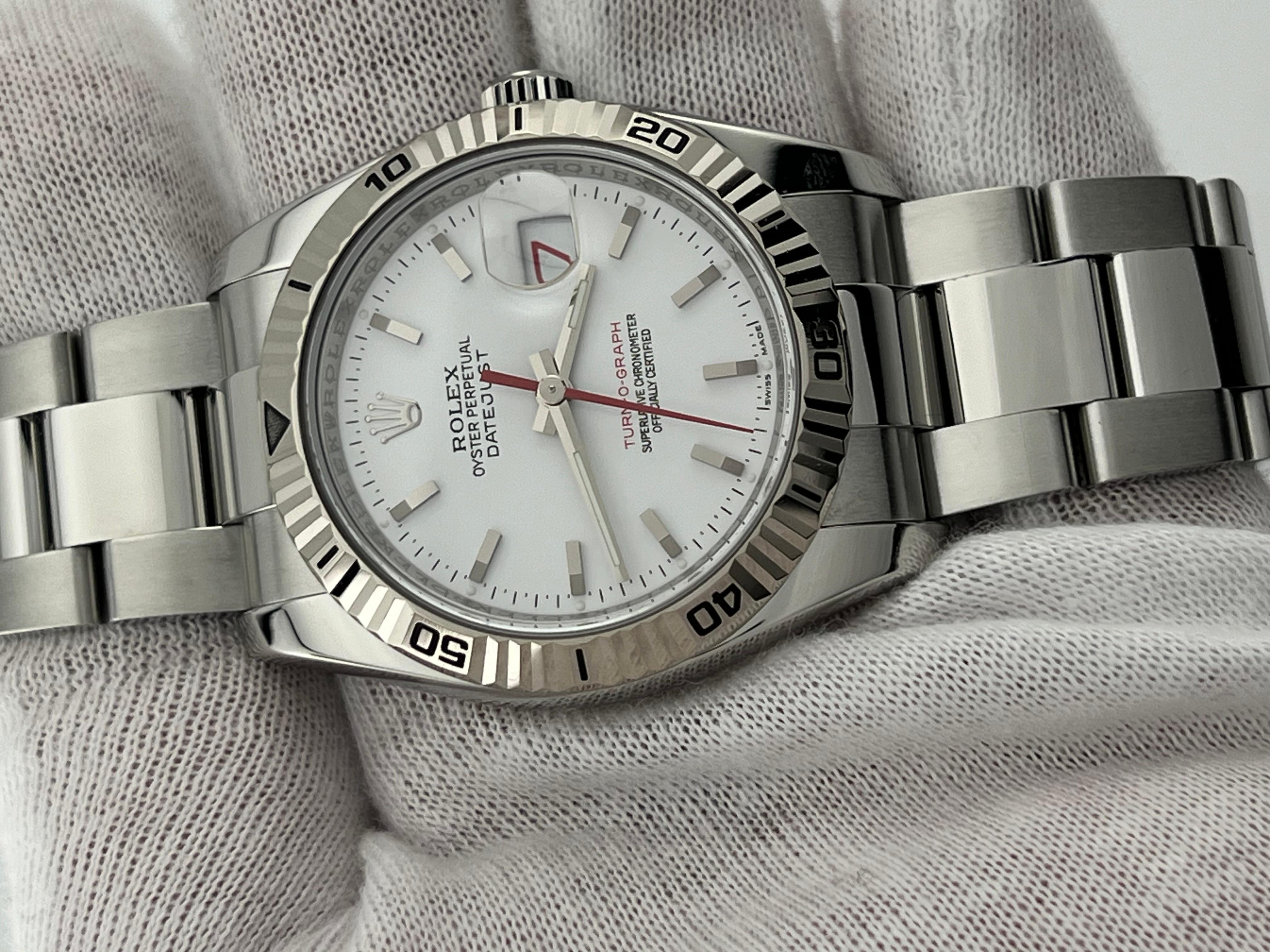 Rolex Datejust Turn O Graph 116264 Quadrante bianco Acciaio inossidabile 36mm 7