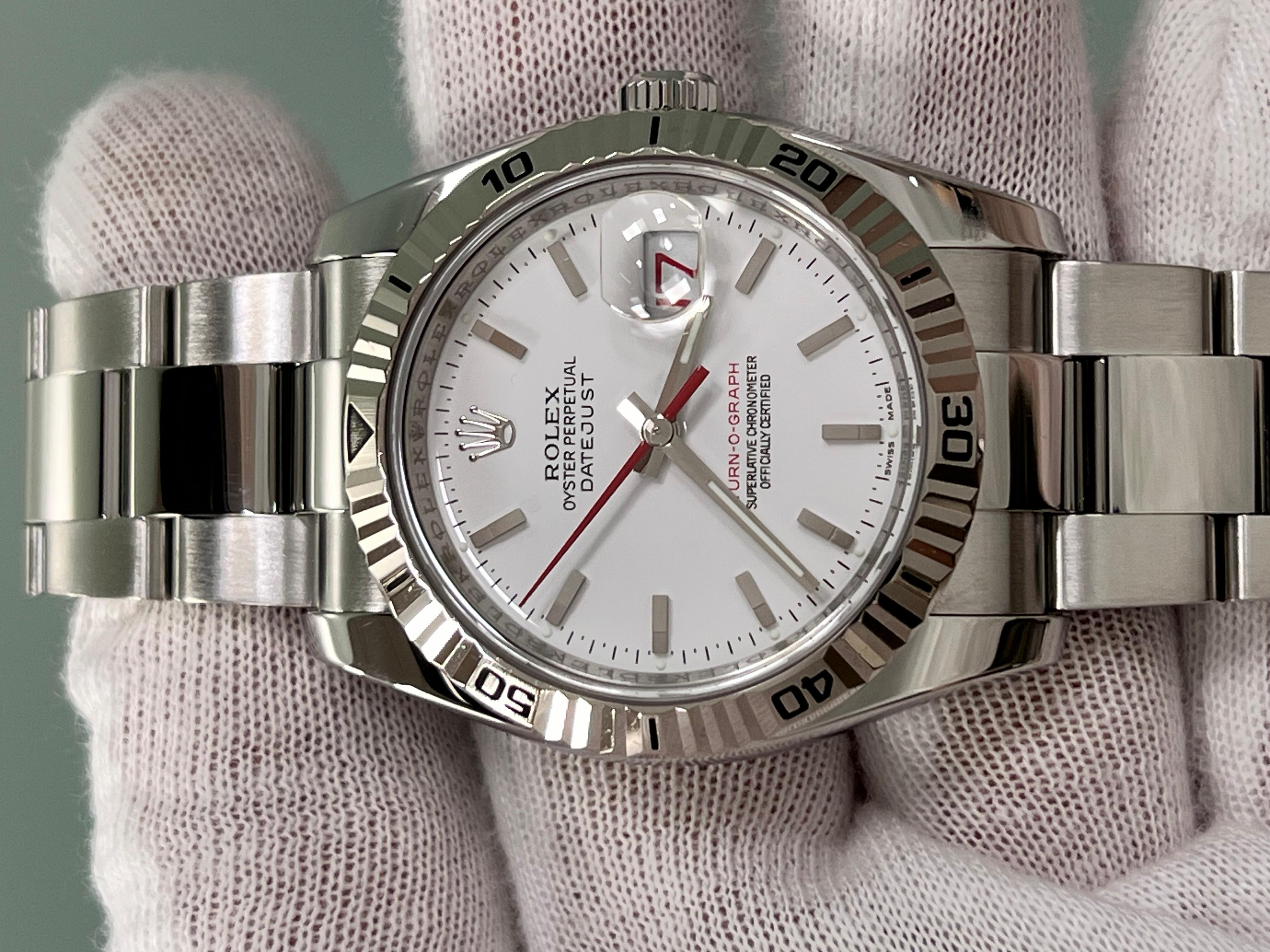 Rolex Datejust Turn O Graph 116264 Quadrante bianco Acciaio inossidabile 36mm 1