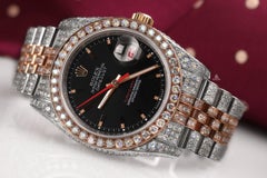 Rolex Datejust Turn-O-Graph Custom Two Tone Stainless Steel and Rose Gold Watch
