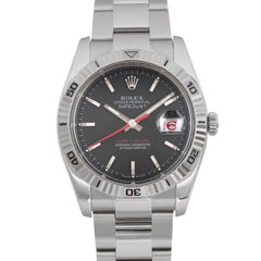 Rolex Datejust Turn-O-Graph Steel Black Dial Automatic Men Watch 116264