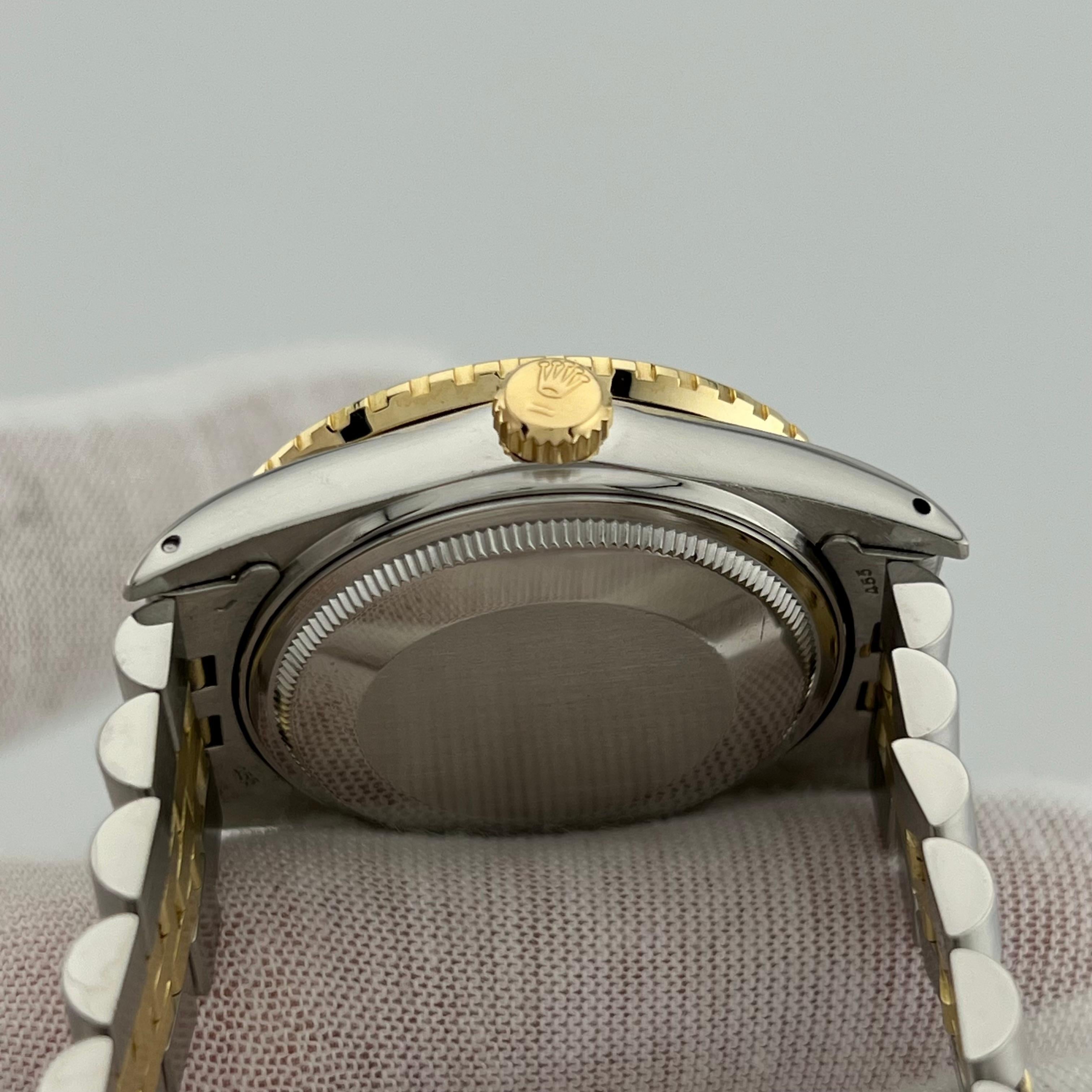Rolex Datejust Turn-O-Graph Thunderbird 16253 14K Yellow Gold Stainless Jubilee For Sale 1
