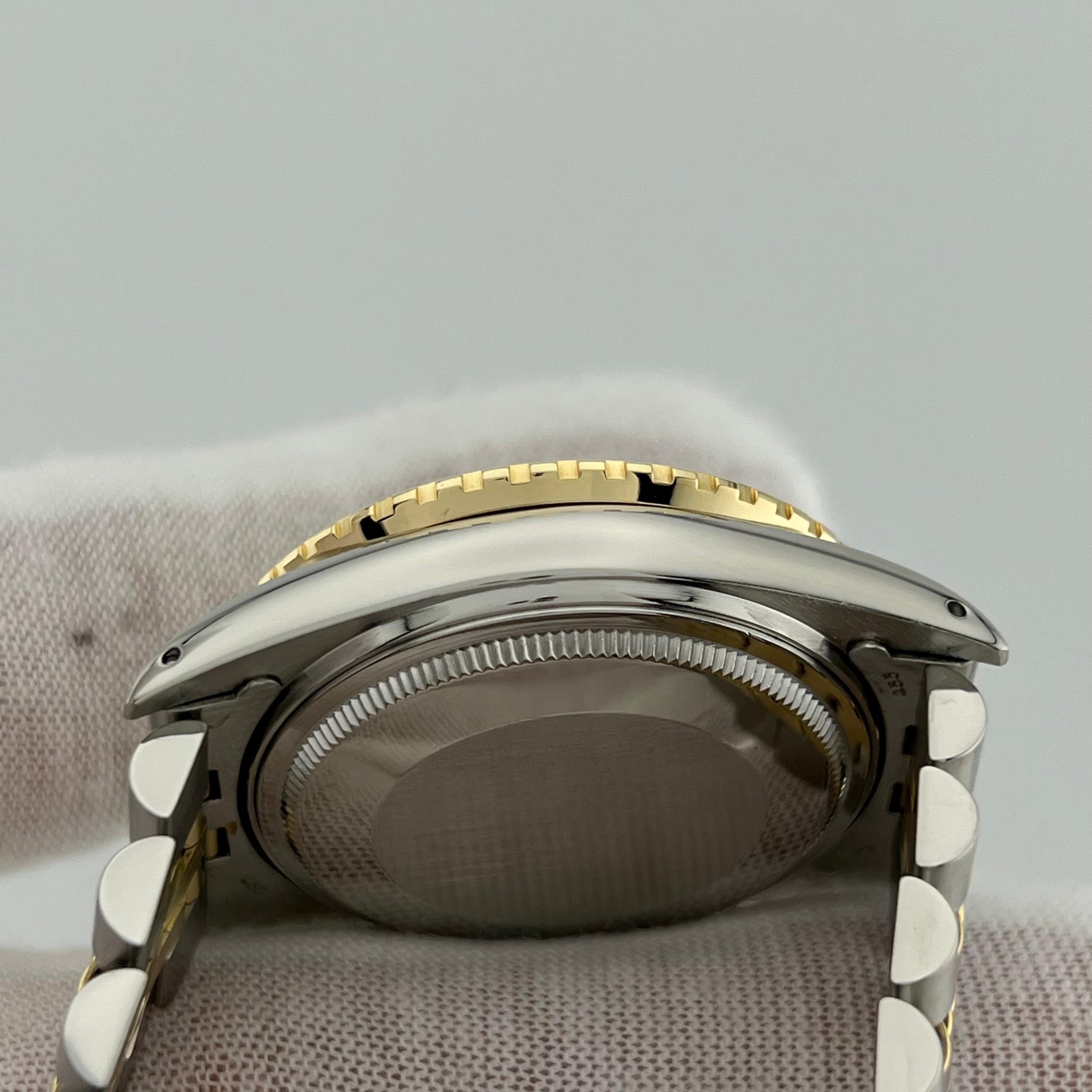 Rolex Datejust Turn-O-Graph Thunderbird 16253 14K Yellow Gold Stainless Jubilee For Sale 2