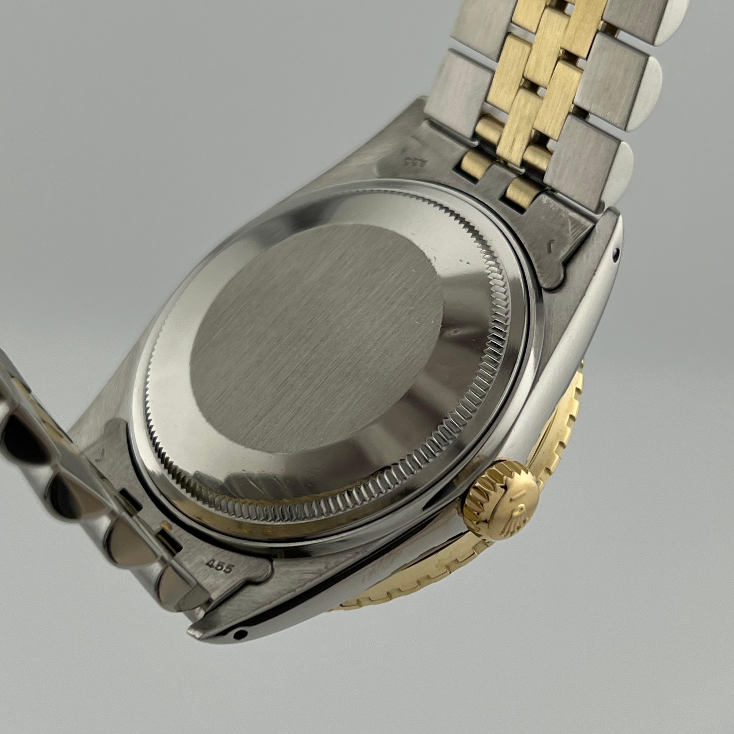 Rolex Datejust Turn-O-Graph Thunderbird 16253 14K Yellow Gold Stainless Jubilee For Sale 4